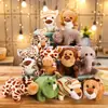 Animal Fofo da Floresta Leão Elefante Macaco Veado Tigre Leopardo Brinquedo de Pelúcia Pequeno Pingente Chaveiro Boneca