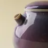Bule Artesanal Original de Ino Kuisong, Requintado Bule de Cerâmica Jun Roxa, Bule de Alta Qualidade Estética Esmaltado em Forno Estilo Japonês com Filtro