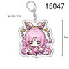 Chaveiro de Anime Periférico Honkai Star Rail Orvalho Branco 7 de Março Verde Quercetina Acrílico Pingente Dupla Face