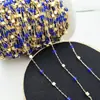 Accesorios para Joyería DIY Cadena Conserva Color Cobre Puro 3mm Cuadrado Cristal Cuentas de Cobre Cadena Hecha a Mano Cadena para Colgar Ropa