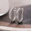 Acessórios de moda Amazon novo wish AliExpress ebay cobre brincos de zircônia incrustada de três lados brincos atacado