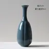 Vaso Cerâmico Chinês Retrô Imitando Garrafa de Melão Azul e Branco da Dinastia Song de Alto Padrão para Sala de Chá Zen Arranjo de Flores Hidropônicas Vasos Ornamentos