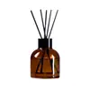 Botella Aromática Redonda Marrón de 100 ml para Aromaterapia sin Fuego Difusor Volátil de Ratán de Moda Botella de Vidrio para Aromaterapia en Casa