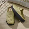 Chinelos Femininos da Moda de Verão, Antiderrapantes, Resistentes ao Desgaste, Confortáveis, Macios, Sapatos de Bico Fechado, Tamancos, Sapatos Meio Cobertos, Sola Grossa