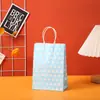 Bolsa de Regalo de Cumpleaños de Papel Kraft con Lunares Venta al por Mayor Set de Lunares Bolsa Tote de Compras Bolsa de Embalaje
