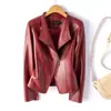 Nueva Moda Otoño 2026 Chaqueta Corta de Cuero Versátil de Corte Ajustado para Mujer, Chaqueta de Cuero Sencilla y Elegante para Mujeres Petite