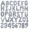 Globos de Foil Plateados de 16 pulgadas con Letras Inglesas A-Z y Números 0-9, Soportan Varios Conjuntos de Combinaciones de Globos de Papel de Aluminio