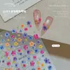 Nuevas Pegatinas para Uñas de Flores Secas Estilo Pintura al Óleo Retro Jardín de Monet Flores Secas Simuladas Pegatinas para Uñas de Flores Pequeñas de Colores