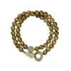 Pulseira genuína de sândalo verde para homens e mulheres, cabaça de jade Hetian natural, pulseira de contas de nicho bonita e única