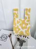 Nova bolsa de tecido voador bolsa de malha feminina saco de balde de lã japonês e coreano estilo All-match Hand-carried Casual Tote Bag Lunch Bag