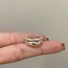 Anillo de Cadena de Doble Capa de Plata de Ley S925 para Mujer Corea del Sur Simple Elegante Moda Versátil Nicho Diseño Abierto Anillo para Dedo