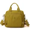 Bolsa de Mão de Grande Capacidade Feminina Casual Moda Tecido de Nylon Bolsa de Ombro Transversal Leve Multicamadas Lona Impermeável Bolsa Feminina