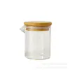 Frasco de Vela Taza Vacía con Tapa Frasco de Vela de Aromaterapia Boca de Presión Boca Transparente Frasco de Vela de Masaje Vidrio Frasco de Aromaterapia 6 oz