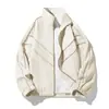 Chaqueta Europea Transfronteriza para Hombre para Primavera y Otoño, Corte Holgado, Cuello Alto, Estilo Tendencia Hong Kong Workwear, Chaqueta Holgada Versátil para Hombre