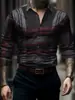 Camisa masculina de manga longa para comércio exterior transfronteiriço com estampa digital xadrez de bolinhas casual business com colarinho