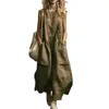 2026 Ropa de Verano/Primavera para Mujer, Vestido de Algodón y Lino sin Mangas, Holgado, Sencillo, con Bolsillos, para Venta Transfronteriza en Amazon Europa y América, Sitio Independiente