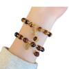 Pulsera retro personalizada moderna de lujo ligero elegante Ojo de Tigre Maillard pulsera con carácter fu regalo de cumpleaños para amigas pulsera