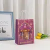 Exquisitos Elementos de Comércio Exterior Estampados como Estrela Lua Castelo, Vários Estilos para Escolher, Exquisitos Sacos de Papel Portáteis para Lanches Doces