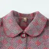 Nova roupa feminina de outono plus size para meia-idade e idosos, casaco de comprimento médio para avó de 70 anos, roupa soltinha para idosos com gola dobrável