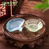 Micro-Paisagem Folha de Bordo Translúcida Luminosa Prato de Lótus Brinquedo Alimentício Casa de Bonecas Acessórios de Decoração DIY Mini Enfeites de Mesa