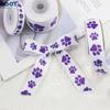 Cinta con huella de mascota, collar de tracción, lazo, hilo, collar de tela para mascotas, accesorios para prendas de vestir