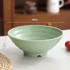 Tazón de Ramen Estilo Nórdico de Paja de Trigo, Tazón Anticaídas para Fideos Instantáneos, Tazón Antiescaldadas para Ensalada de Uso Doméstico, Tazón Espesado de Plástico para Sopa de Arroz