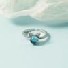 Anillo de Piedra Lunar para Gatito Dedo Índice Femenino Oculta Luz Azul Lindo Civeta Nocturna Regalo de Cumpleaños para Novia Todo Fósforo