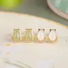 Yuebao Joyería Jade Hetian Plata de Ley S925 Tulipán Gota de Perfume Jade de Agua Clara Jade Blanco Lujo Ligero Pendientes de Botón de Gama Alta