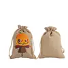 Bolsa de almacenamiento para joyas, juguetes de joyería, bolsa de regalo, bolsa con cordón, Halloween, Navidad, Lino sintético, Solapa con cordón, Pantalones