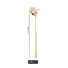 Cuchara de Acero Inoxidable con Forma de Calabaza y Punta Redondeada, Cuchara para Aceite, Cuchara para Mezclar, Cuchara para Condimentos, Cuchara para Hielo, Cuchara para Servir, Grado Alimenticio, Estilo Lujo Ligero