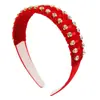 Diadema de terciopelo con pedrería de fábrica, ala ancha, decoración para fiestas y festivales europeos y americanos, diadema de lujo de alta gama