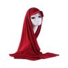 Pañuelo para la cabeza de venta caliente transfronterizo, Bufanda para ala de gorra de béisbol de color liso, Pañuelo malasio, Pañuelo para protección solar para mujer