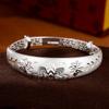 Nova Pulseira Camélia Retrô Estilo Chinês para Mulheres Pulseira Sólida Fosca Ajustável Push-Pull Presentes para Idosos e de Meia-Idade para o Dia das Mães