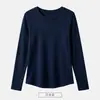 Top versátil de todas las estaciones, cálido, corte ajustado, color liso, manga larga adelgazante, camiseta básica cálida de terciopelo nube para mujer, otoño e invierno 2026