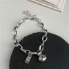Plata de Ley S925 Coreana Pulsera de Cadena Bolsa de Dinero Dólar Viejo Retro Bolsa de la Fortuna Personalizada para Mujer Industria Pesada Hip Hop de Moda