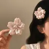 Pinza Broche Romántica de Flor Rosa Super Hada de Flor de Cerezo para Mujer, Pinza Lateral para el Cabello, Pinza para el Flequillo, Accesorio Versátil para el Cabello