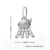 Colgantes de Animales Lindos Transfronterizos, Elementos Adorables de Oso y Delfín, Accesorios de Colgante de Acero Inoxidable Personalizados DIY Incrustados con Diamantes