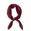 Pañuelo pequeño de Diamante Arrugado nuevo pañuelo de 70x70 estilo coreano Pañuelo versátil accesorios de cinta para la ropa pañuelo cuadrado de color liso estampado
