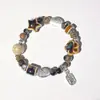 Pulsera de Cerámica Jingdezhen Nueva Pulsera de Cerámica Estilo Chino Joyería Hecha a Mano Cuerda Estilo Tíbet Puesto de Pulseras Jingdezhen