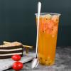 Cuchara de acero inoxidable 304 para mezclar café y postre, cuchara creativa para helado, regalo de hotel, cuchara de hielo gruesa con mango largo