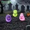 Decoración Halloween Transfronteriza Nuevo Producto Muñeca Calabaza Luminosa Casa de Muñecas Accesorios DIY Decoración Micro Paisaje Adornos de Escritorio