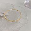 Pulseras Pequeñas Frescas Hechas a Mano de Perlas de Agua Dulce Japonesas y Coreanas, Asimétricas, Exquisitas, Compactas y Versátiles, Pulseras Súper de Hada para Mujeres