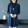 Uma versão do vestido suéter feminino jaqueta 2024 nova mãe de meia-idade plus size feminino solto pulôver roupas femininas
