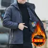 Abrigo de Invierno para Hombre para Exterior con Forro Polar, Chaqueta de Algodón Gruesa, Cortavientos, Cálido, Impermeable, Ropa para Clima Frío, Talla Grande, Traje de Montañismo