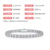 Comercio Exterior Venta Caliente Pulsera de Plata S925 Incrustada con Moissanita Color Oro y Plata Dos Tonos Opcional Exquisita Brillante Nueva Pulsera Tenis