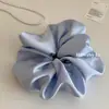 Goma para el pelo tipo satén coreano de color sólido con alta elasticidad para moños, accesorio para el cabello sin costuras para el cuidado del cabello