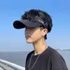 Sombrero de sol negro de verano para niños, traje de máscara solar anti-ultravioleta, sombrero de sol para correr y montañismo