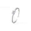 Anel de Letra S925 Prata Esterlina Venda Quente Amazon Transfronteiriça para Meninas Zircônia Diamante Ajustável Aberto Anel Único