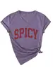 Camiseta de Talla Grande 100 kg Estilo Retro Americano con Cuello en V y Mangas Cortas para Mujer, Top Holgado Casual de Verano Adelgazante