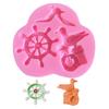 Molde de Silicona de Gaviota, Ancla, Timón, Ave Marina para Decoración de Pasteles de Fondant y Chocolate